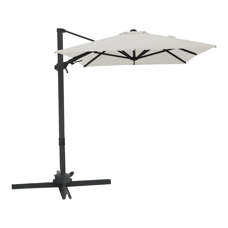 Parasol déporté 200 x 300 cm Anthracite/Beige Nyra