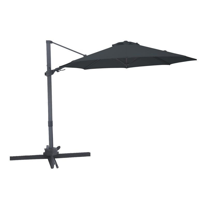 Parasol déporté -300 cm Anthracite/Gris - Solis