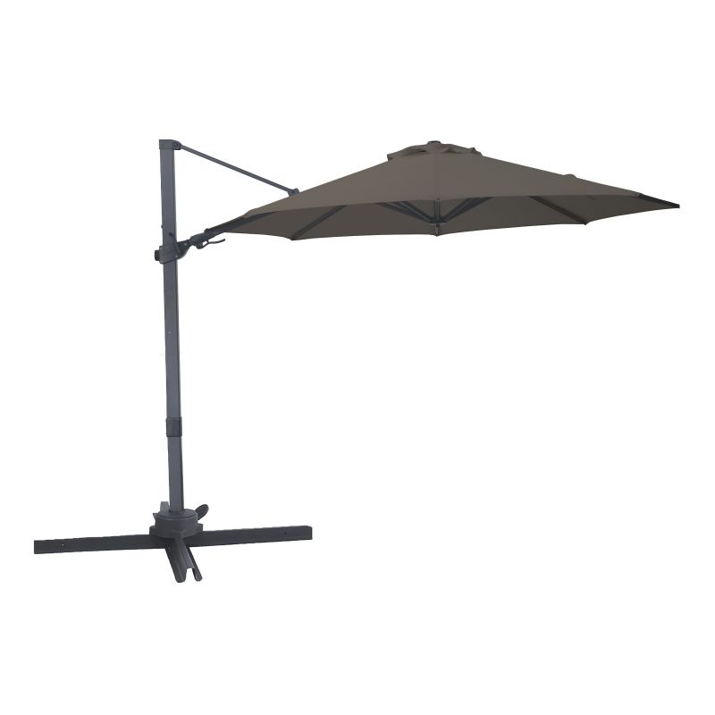 Parasol déporté -300 cm Anthracite/Taupe - Solis
