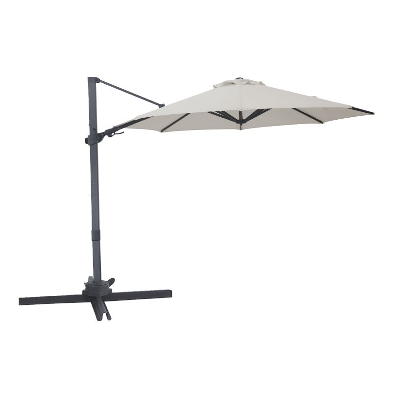 Parasol déporté -300 cm Anthracite/Beige - Solis