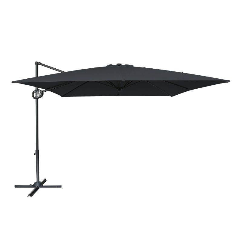Parasol déporté 300 x 300 cm Anthracite/Gris - Mira