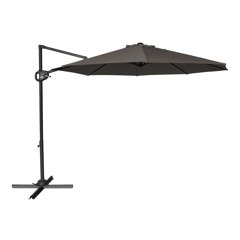 Parasol déporté - 300 cm Anthracite/Taupe - Soleas