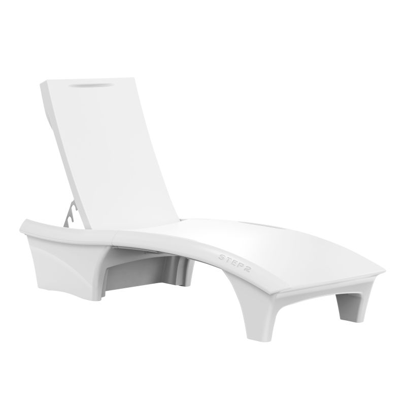 Chaise lounge de piscine blanche Réglable Vero