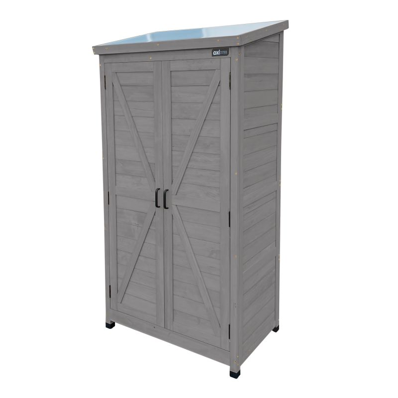 Armoire de jardin en bois Gris Foncé - Hugo