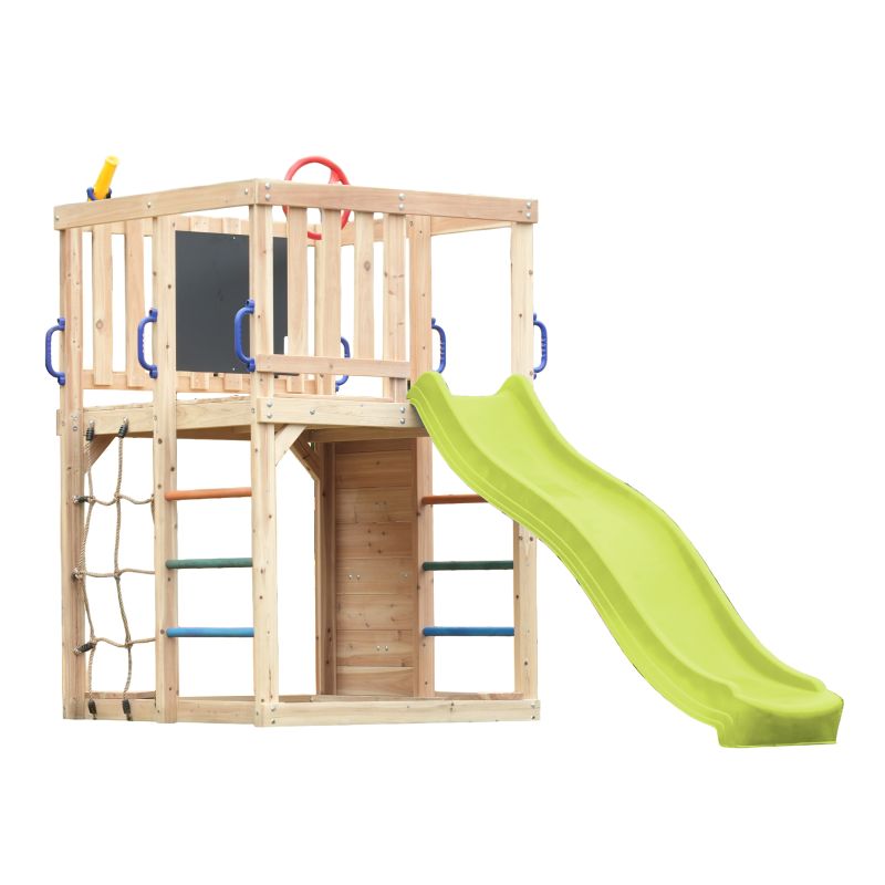 Aire de jeux - Toboggan vert citron - Sam
