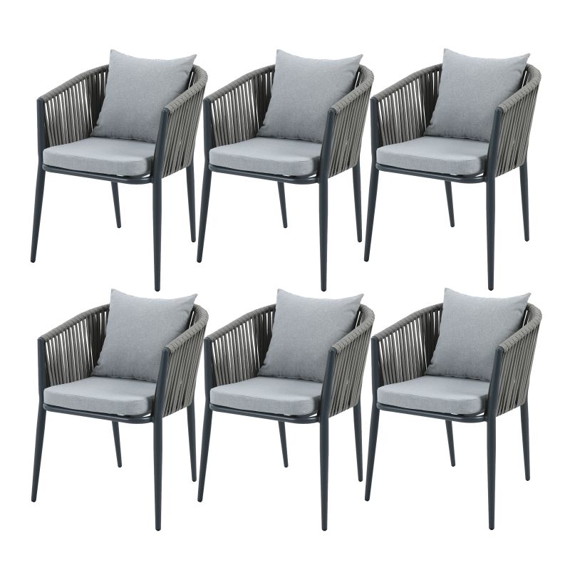 Chaises Anthracite - Lot de 6 pièces - Faye