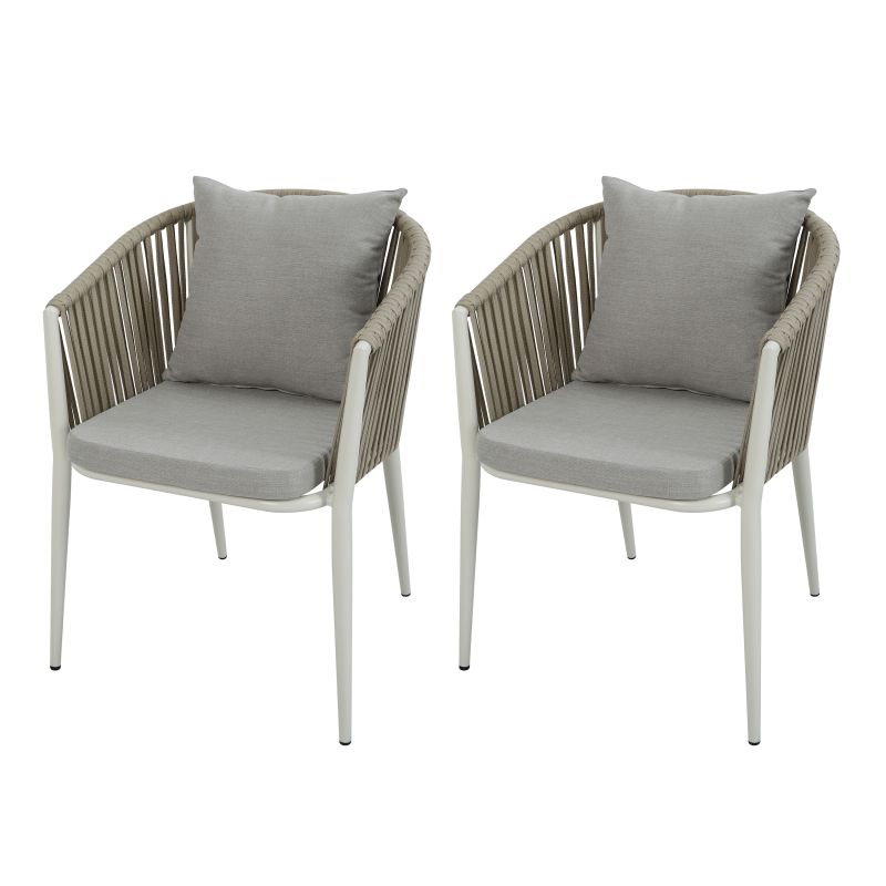 Chaises Beige - Lot de 2 pièces Faye