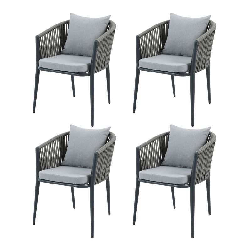 Chaises Anthracite - Lot de 4 pièces Faye