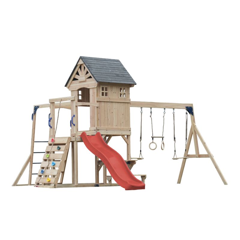 Aire de jeux - Toboggan rouge - Duncan