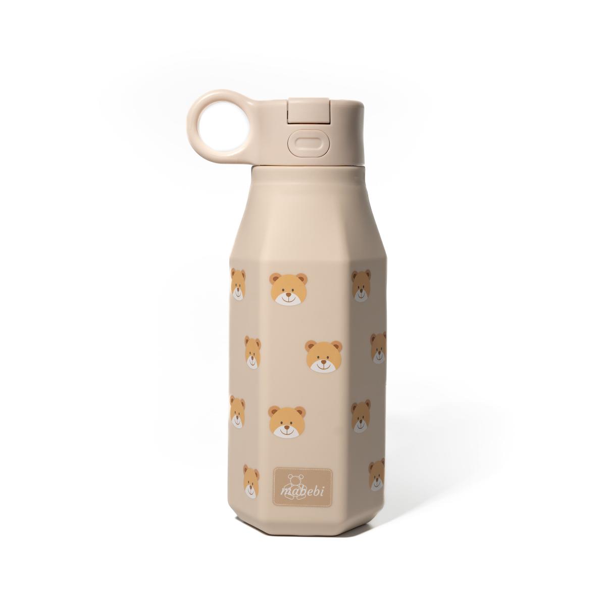 Bouteille à boire Akron en silicone Ours Beige