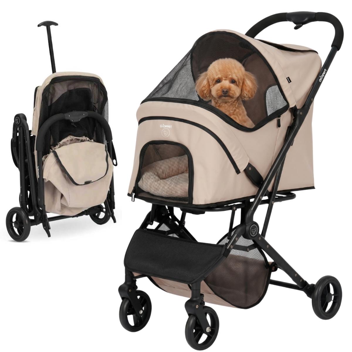 Poussette pour animaux QPPET Pettie Beige