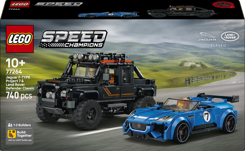 77264 La Jaguar Project 7 et le Land Rover Defender