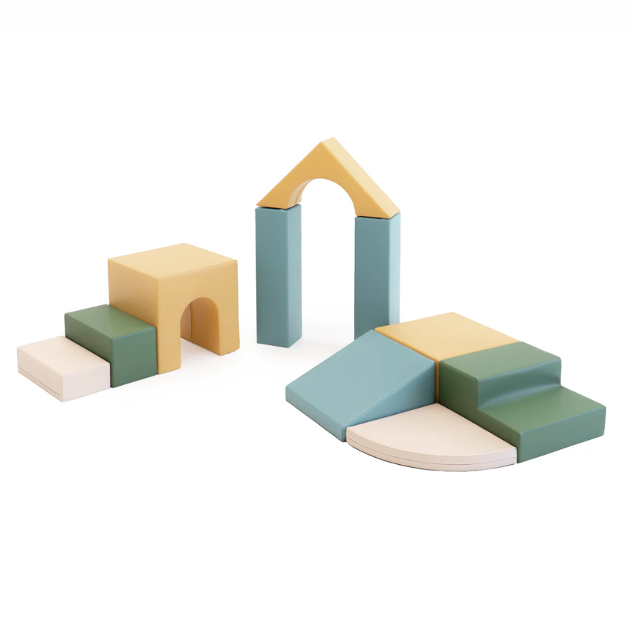 Ensemble blocs créatif vert / bleu / jaune
