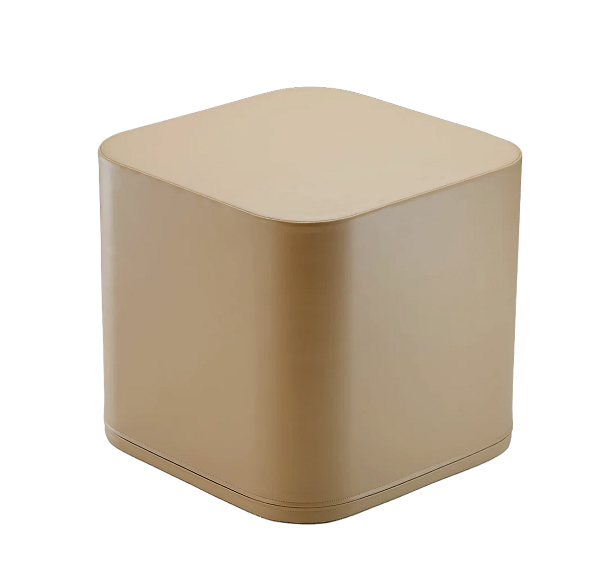 Pouf cubique beige - Large