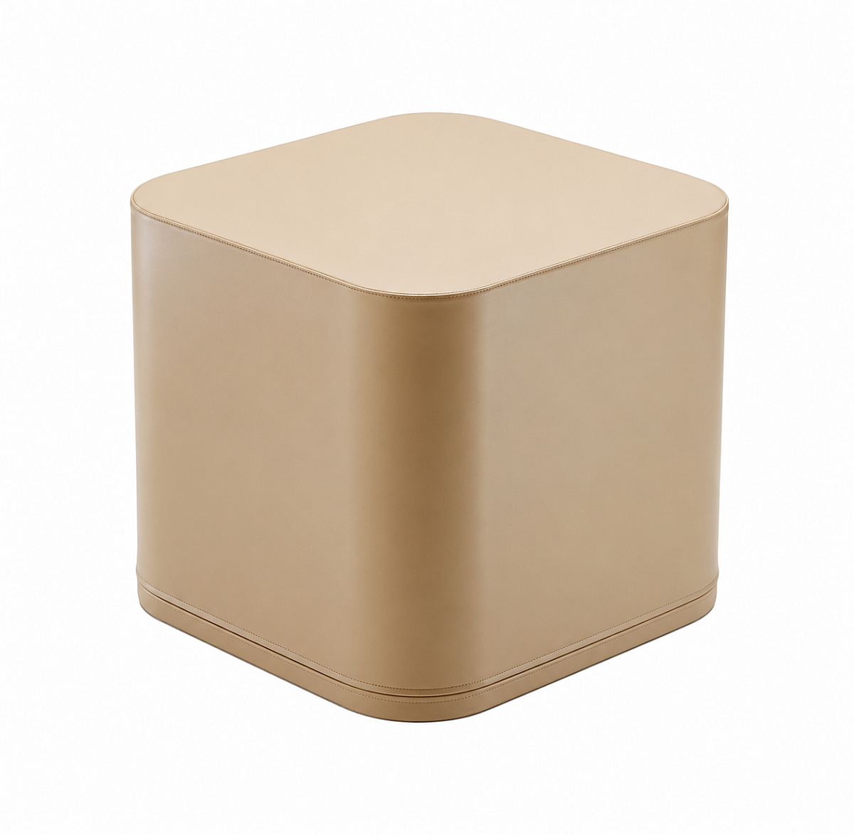 Pouf cubique beige - small