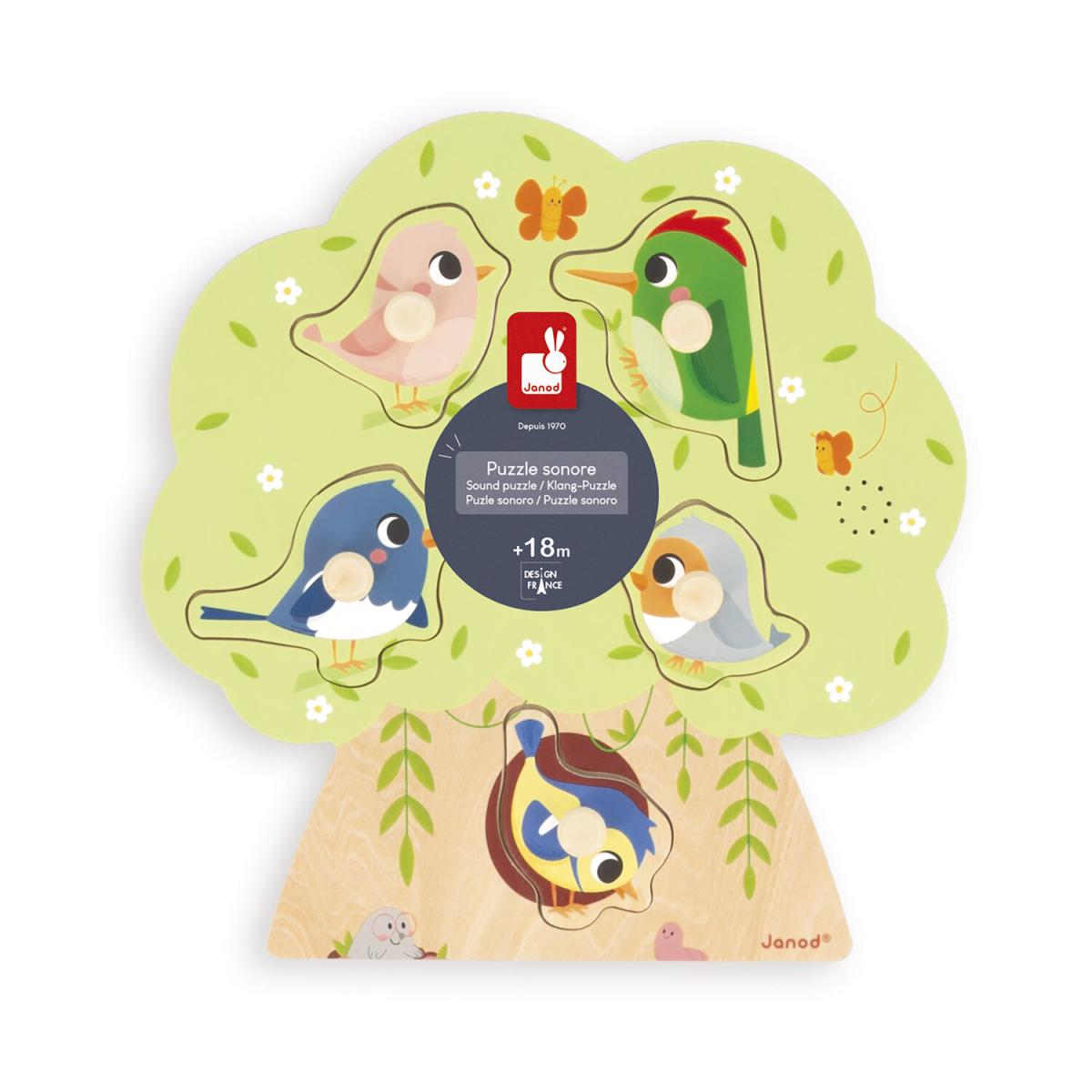 Puzzle d encastrement sonore Les oiseaux