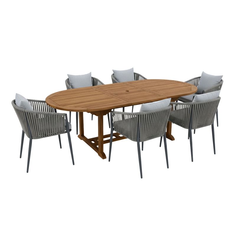 Ensemble de jardin - 7 pièces - 180-240 cm Faye