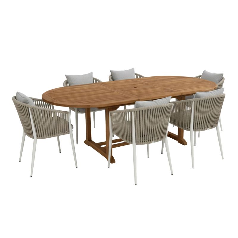 Ensemble de jardin - 7 pièces - Beige Faye