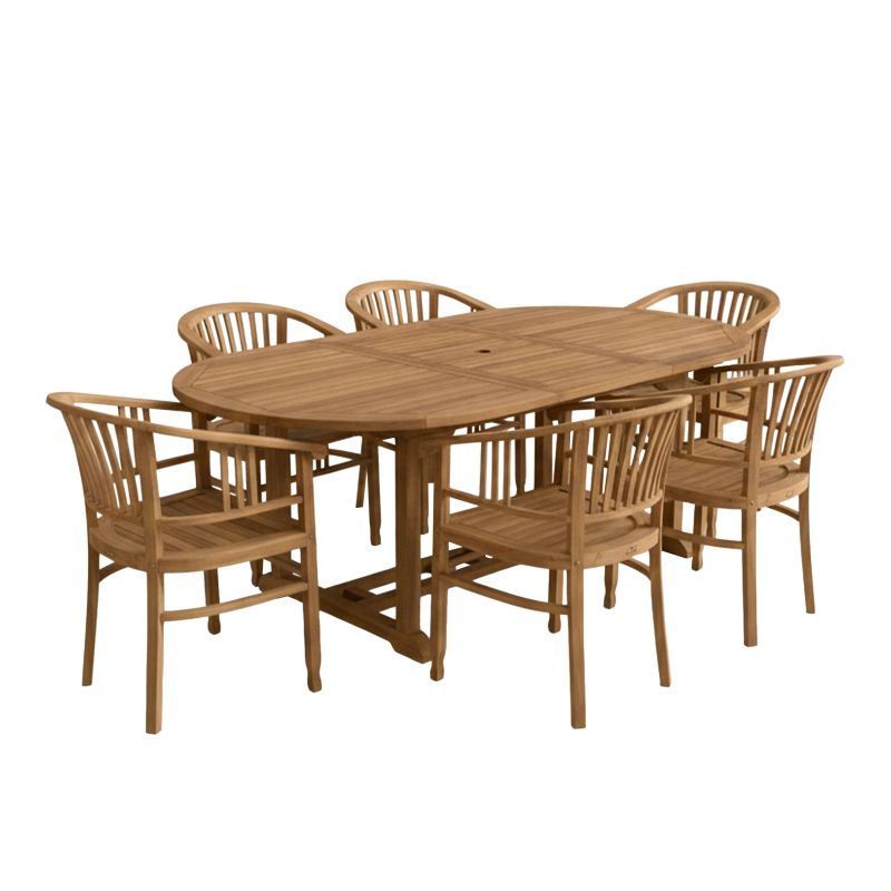 Ensemble de jardin - 7 pièces - 180-240 cm - Talia