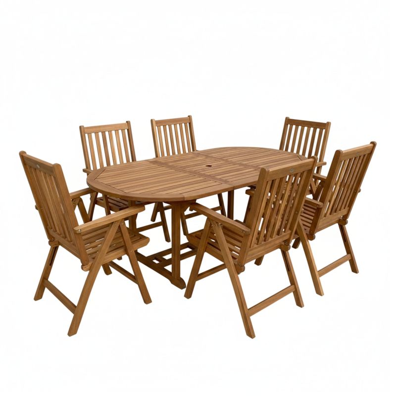 Ensemble de jardin - 7 pièces - 180-240 cm - Nuria