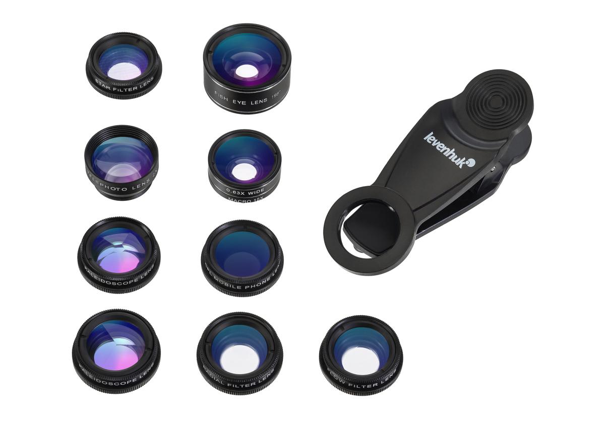 Kit d'objectifs pour smartphone Levenhuk Lens S10
