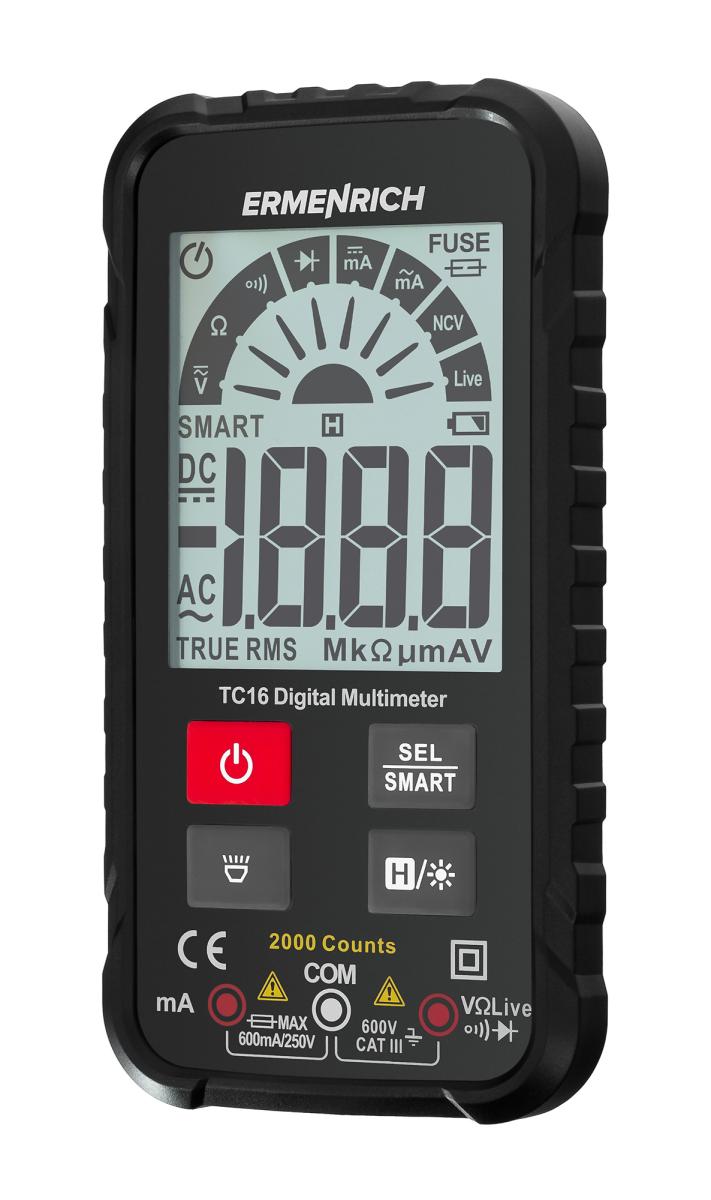 Multimètre numérique Ermenrich Zing TC16