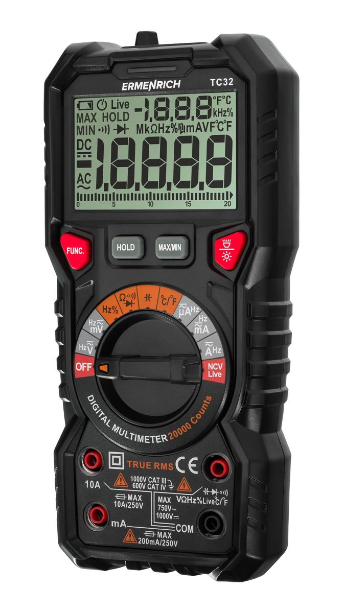 Multimètre numérique Ermenrich Zing TC32