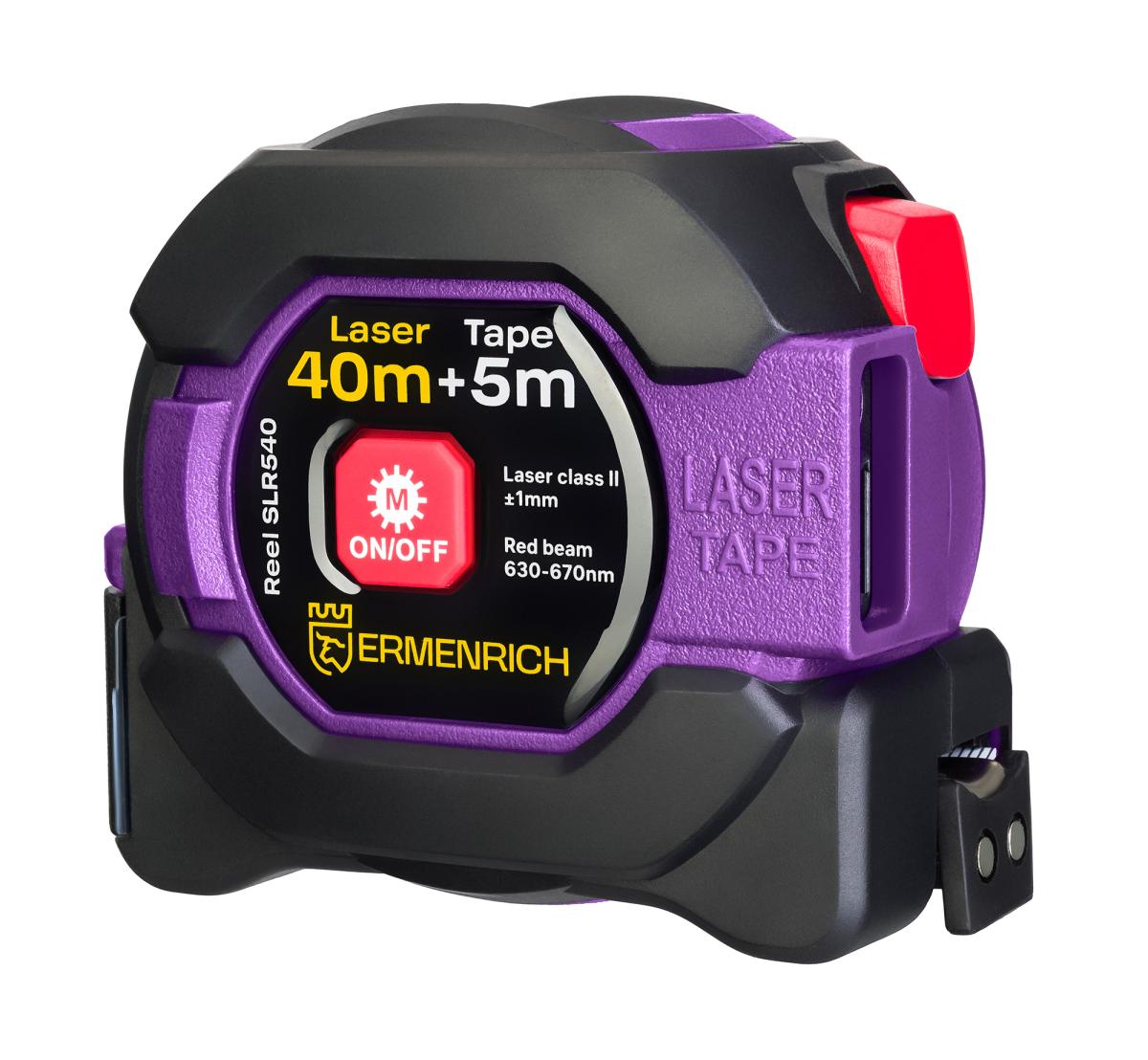 Mètre-ruban laser Ermenrich Reel SLR540, violet