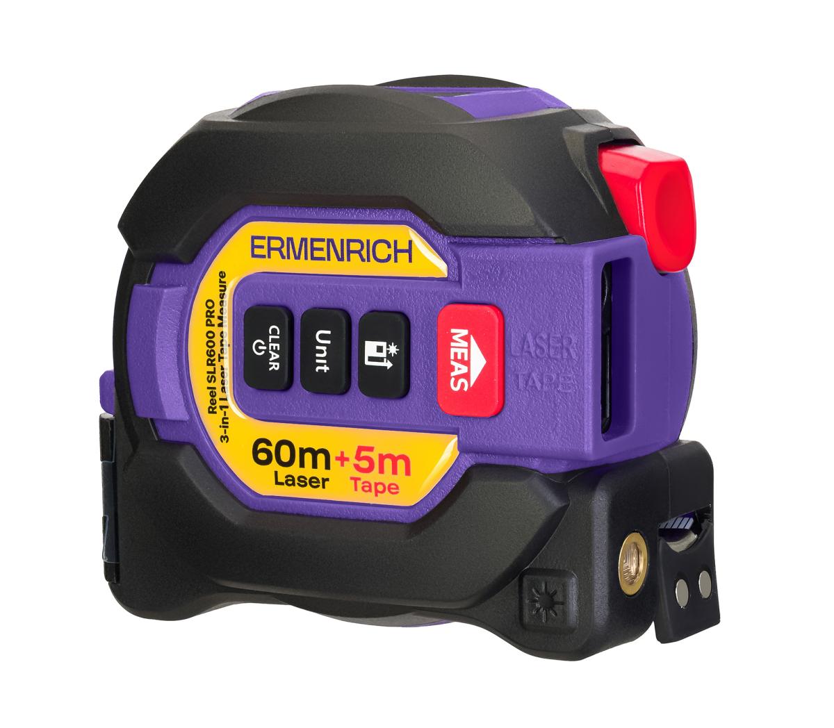 Mètre-ruban laser Ermenrich Reel SLR600 PRO 3-en-1