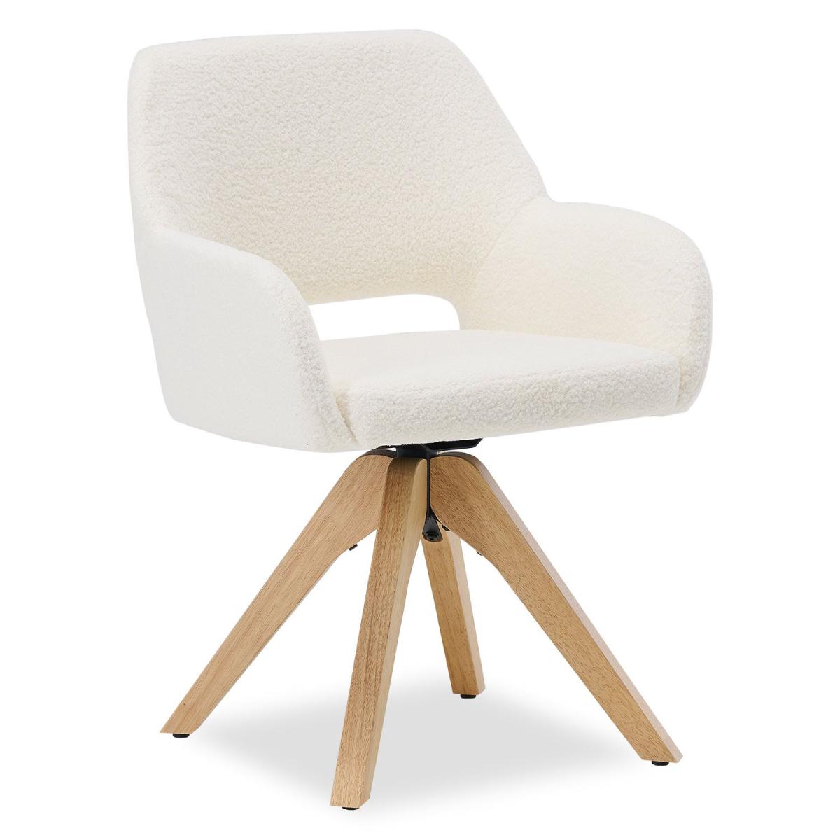Chaise rembourrée Tissu Teddy Blanc