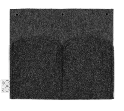 Pochette à crayons en feutre noir