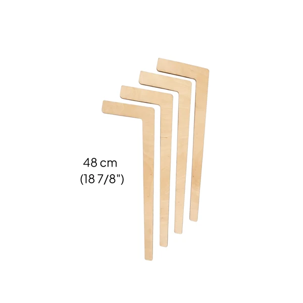 Pieds de table Tulla, bois, longs