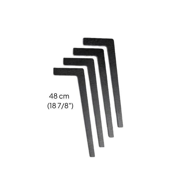 Pieds de table Tulla, noir, longs