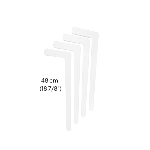 Pieds de table Tulla, blanc, longs
