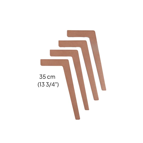 Pieds de table Tulla, moka, courts
