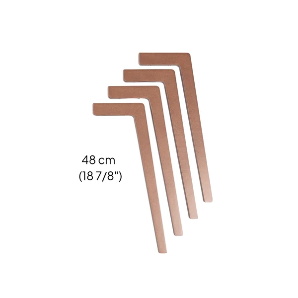 Pieds de table Tulla, moka, longs