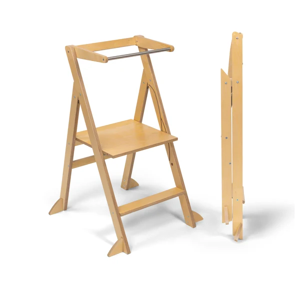 Tour d'apprentissage pliable « Step'n'Fold », bois, avec support supplémentaire