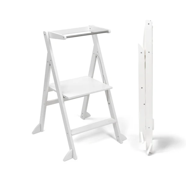 Tour d'apprentissage pliable « Step'n'Fold », blanc, avec support supplémentaire