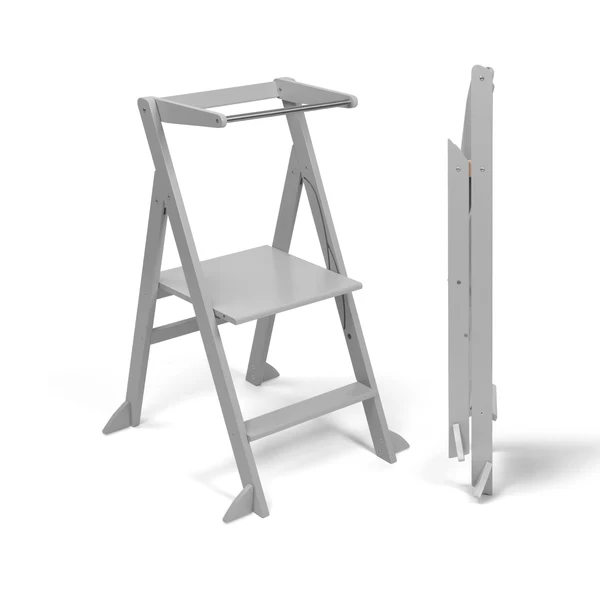 Tour d'apprentissage pliable « Step'n'Fold », gris, avec support supplémentaire