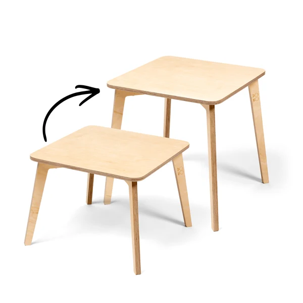Table Tulla, bois, pieds à deux longueurs