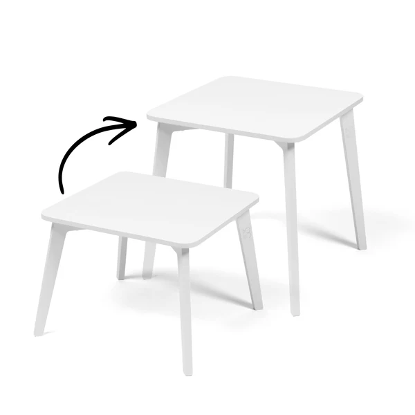 Table Tulla, blanc, pieds à deux longueurs