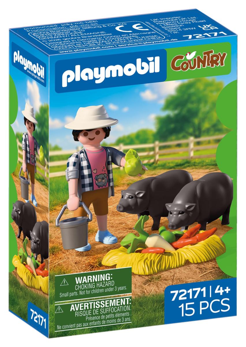 72171 Agriculteur avec cochons