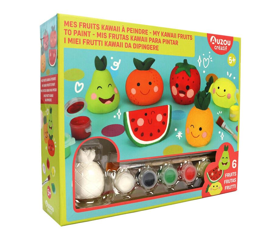 Mes fruits kawaii à peindre - 6 fruits