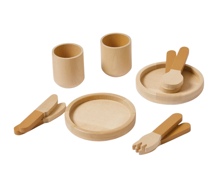 Dinette en bois pour 2 enfants