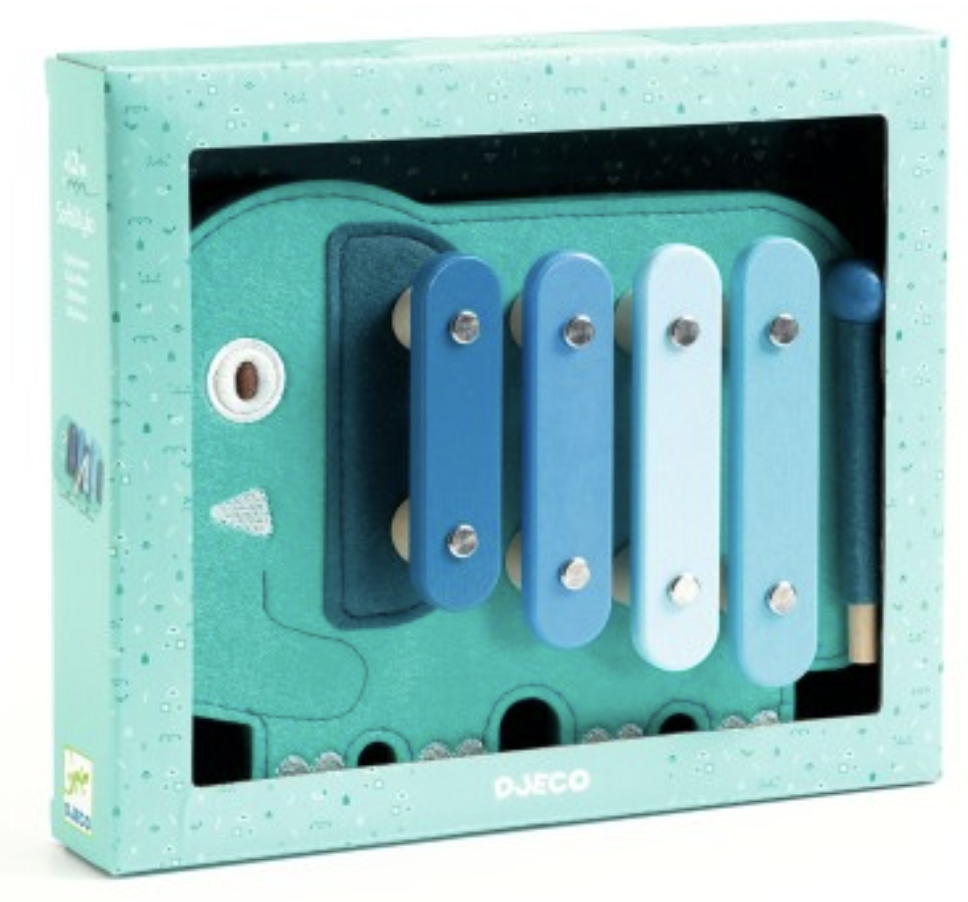 Xylophone en bois elephant SoftiXylo - Djeco
