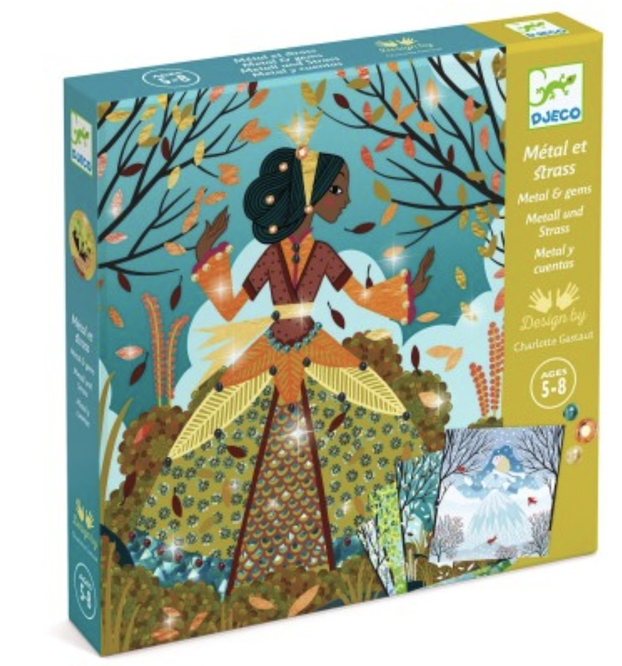 Kit creatif metal et strass - Des robes couleur du temps - Djeco