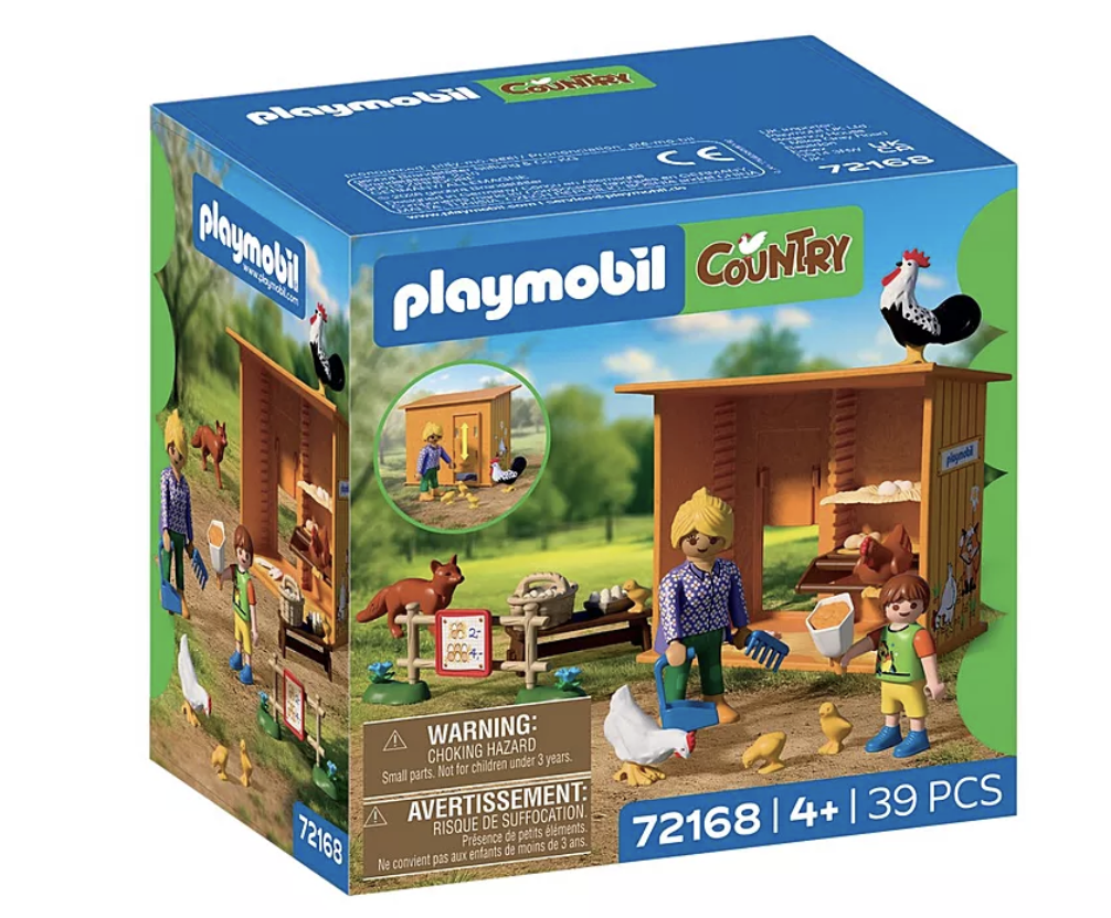 72168 Recolte d oeufs au poulailler avec renard - Playmobil