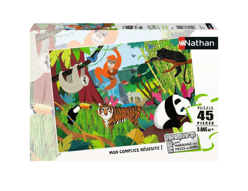 Puzzle 45 p - Les animaux de la jungle