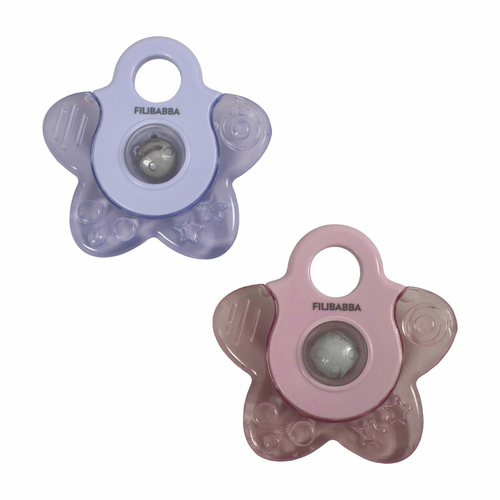 Filibabba - anneau de dentition rafraichissant - etoile rose
