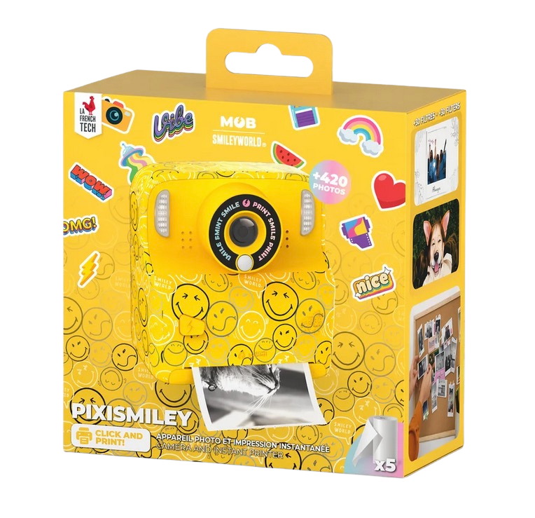 Pixismiley - appareil photo instantane Jaune